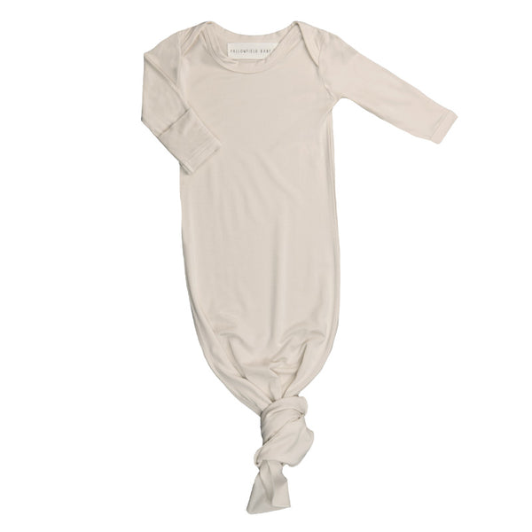 Gender neutral knotted baby gown