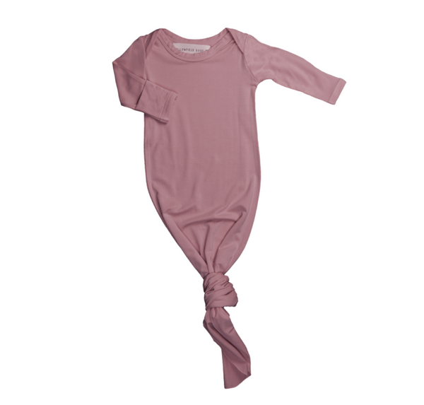 Knot Infant Gown in Plum | Fallowfield Baby