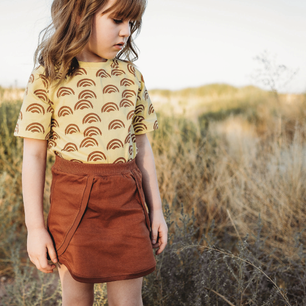Reversible Tulip Skirt | Rust Blush - Fallowfield Kids
